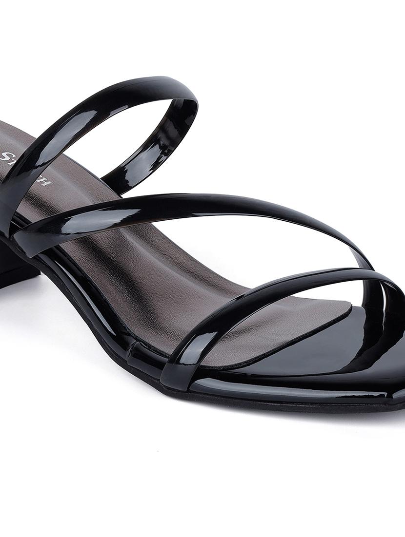 women solid slip on block heels - 21980924 - Standard Image - 4