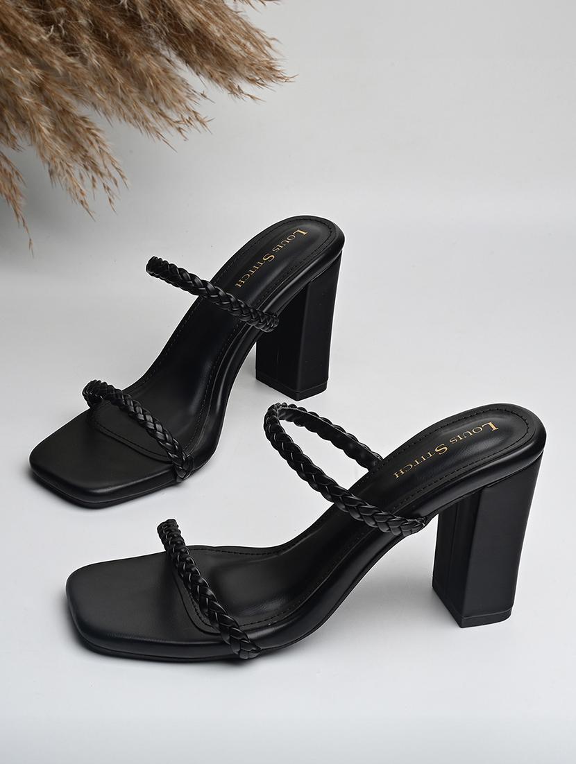 black pu mules sandals - 21980927 - Standard Image - 1