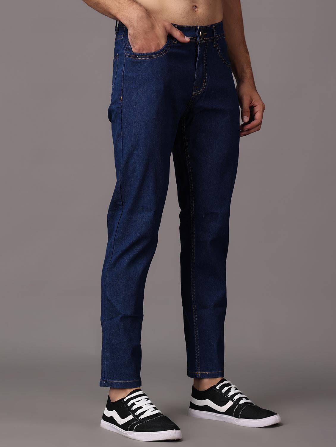 men blue mid rise full length jeans - 21980957 -  Standard Image - 1