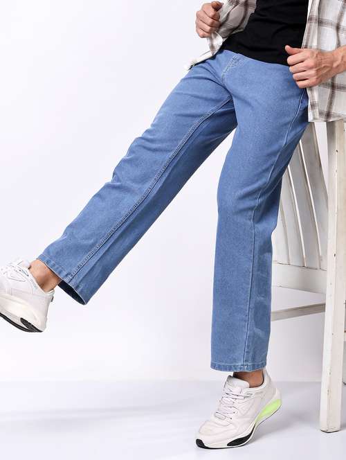 men light blue mid rise full length jeans - 21980960 -  Standard Image - 0