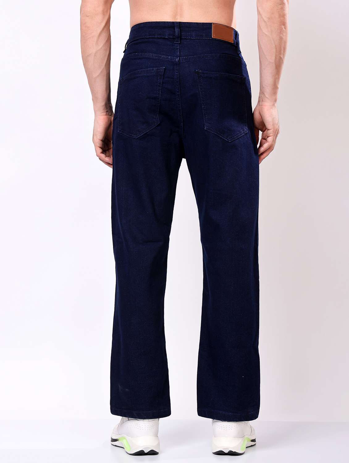 men navy blue mid rise full length jeans - 21980961 -  Standard Image - 1