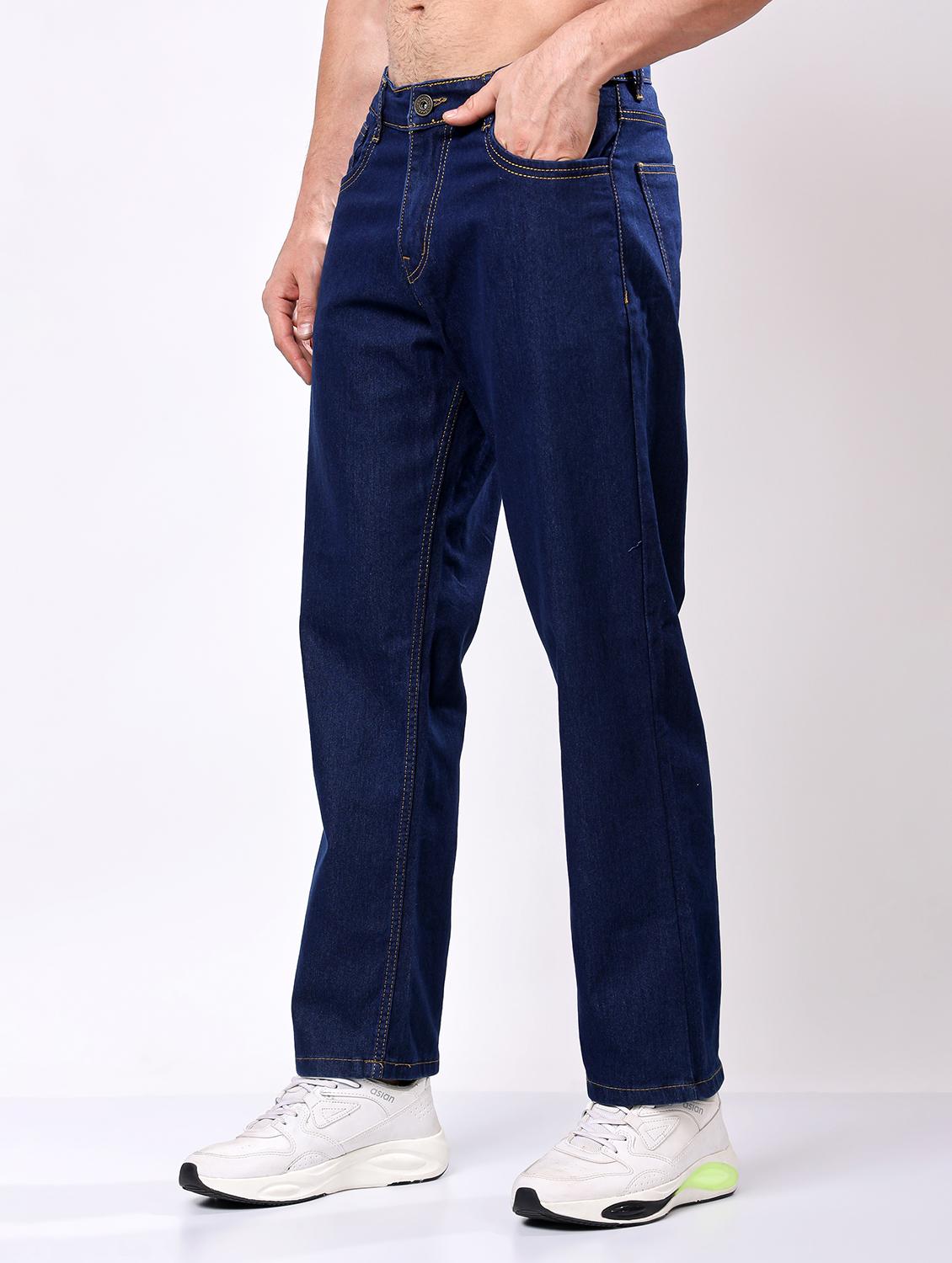 men blue mid rise full length jeans - 21980962 - Standard Image - 1