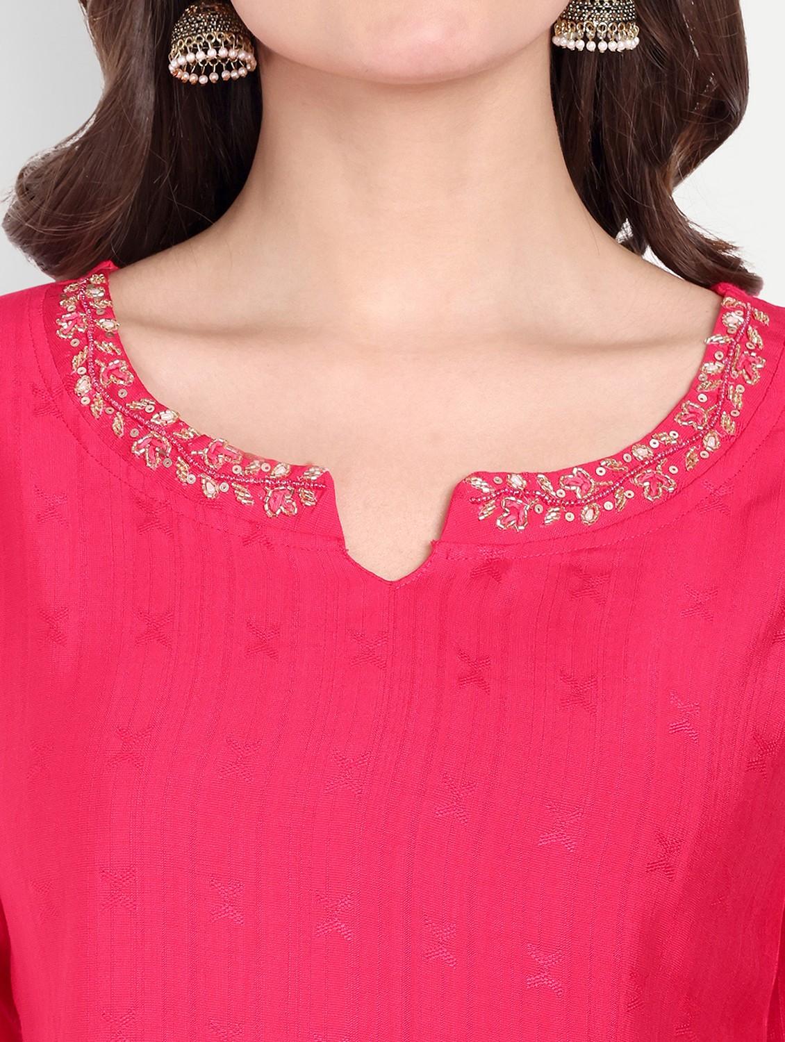 women self designed three quarter sleeve kurta - 21981047 - Standard Image - 4