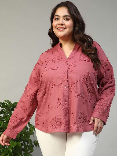 women plus size self designed long sleeve top - 21981189 -  Standard Image - 0