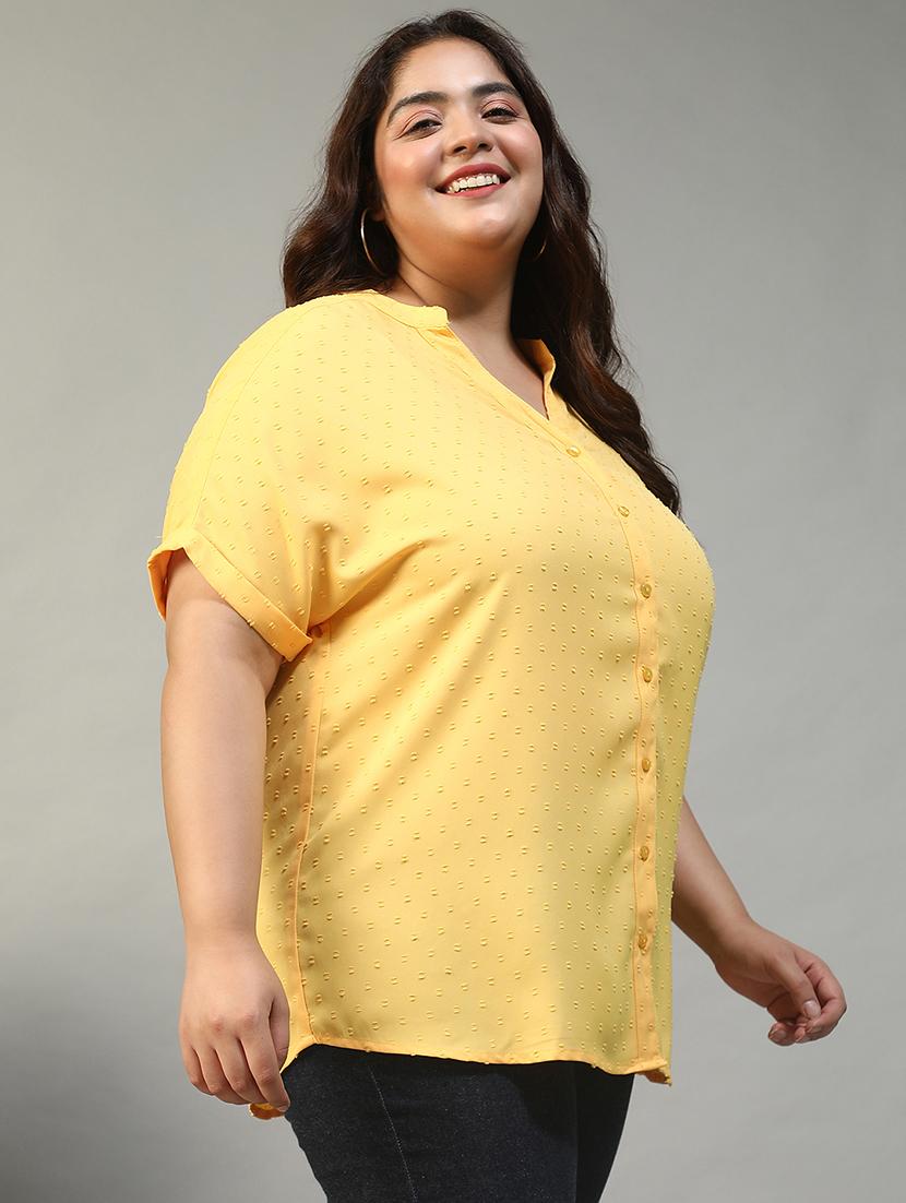 women plus size self designed short sleeve top - 21981191 - Standard Image - 1