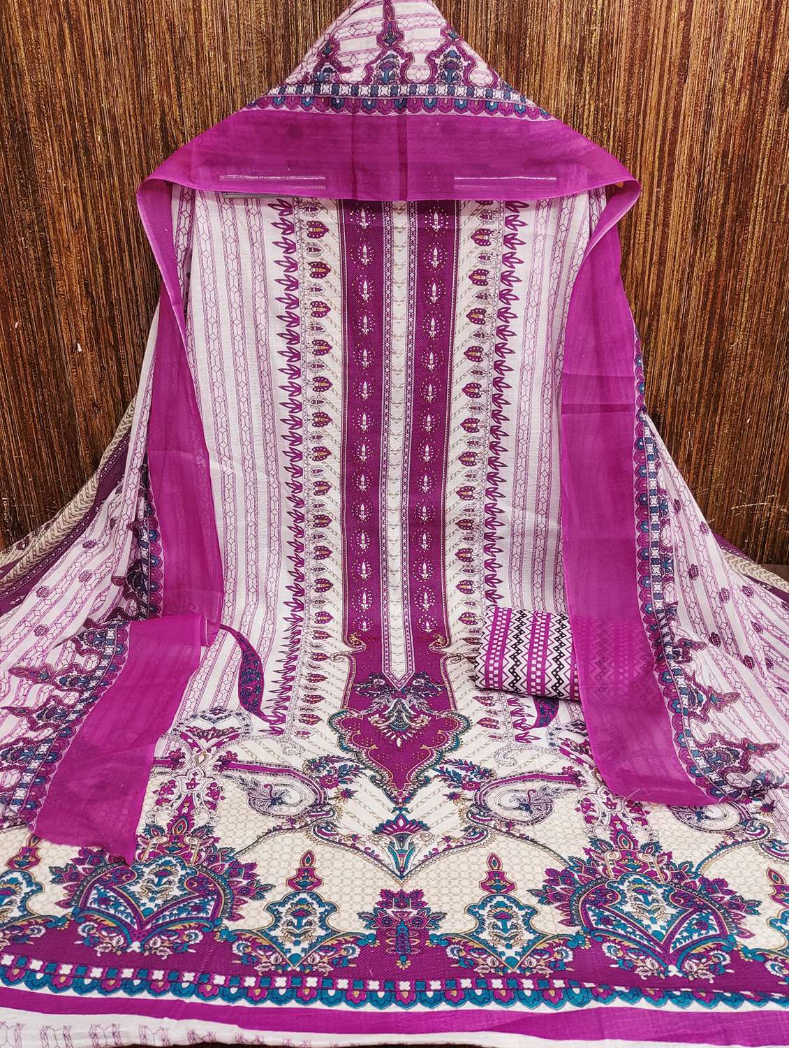 women printed unstitched suit set - 21981215 -  Standard Image - 1