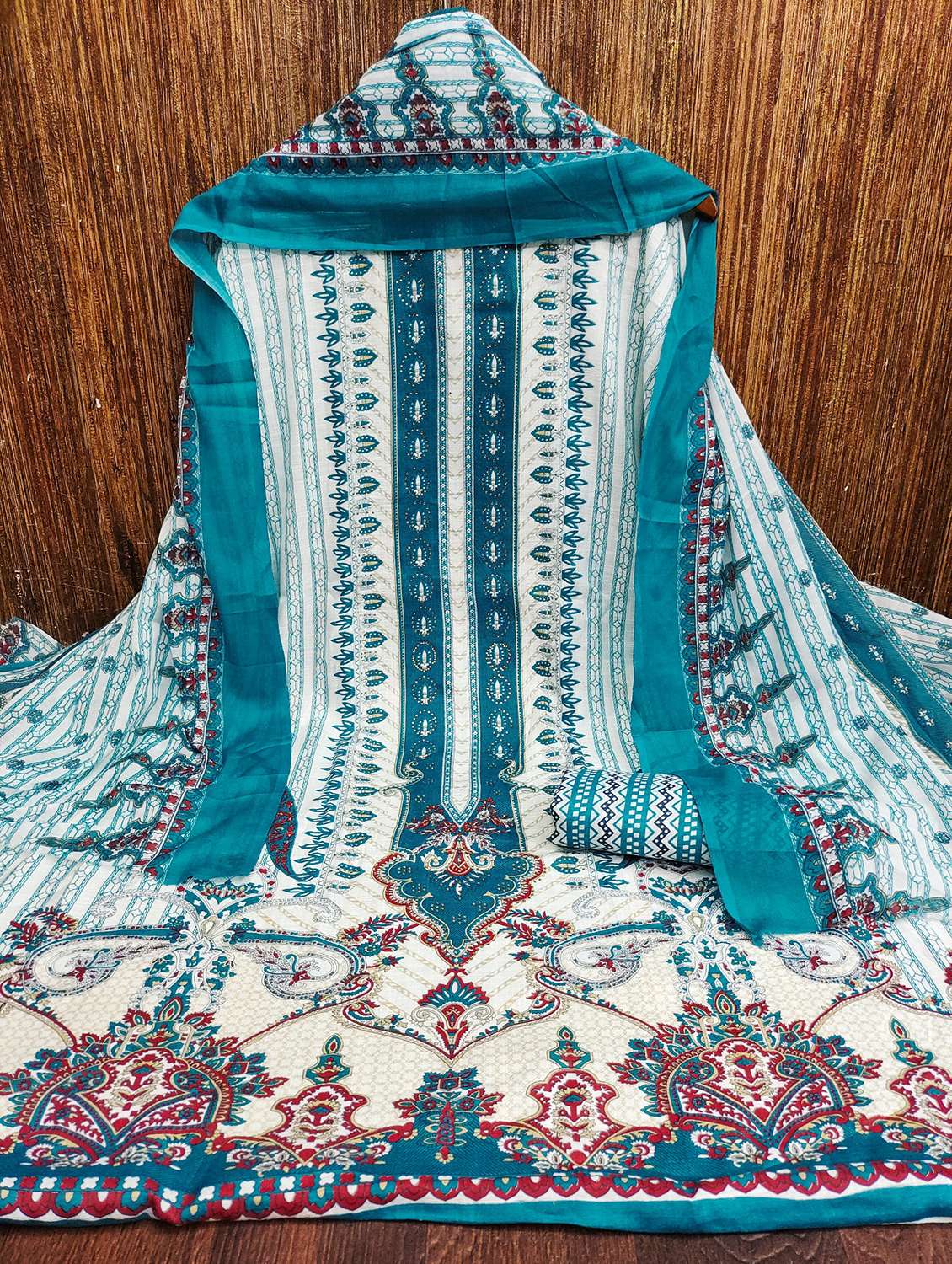 women printed unstitched suit set - 21981216 - Standard Image - 1