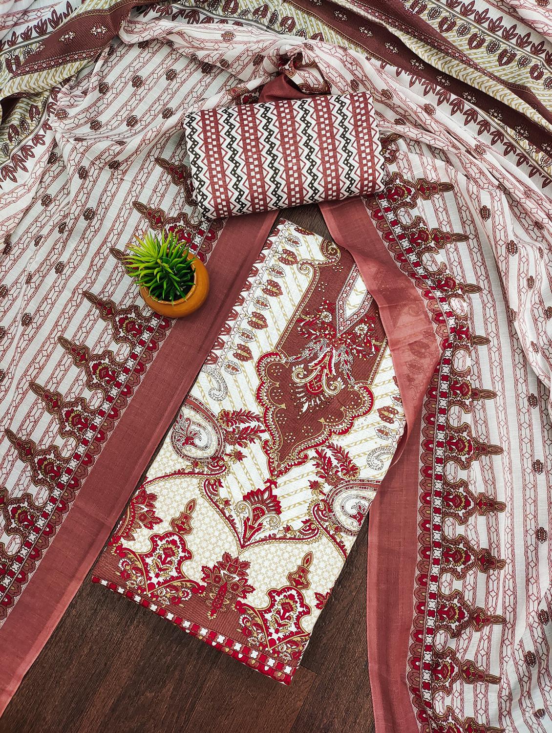 women printed unstitched suit set - 21981218 - Zoom Image - 0