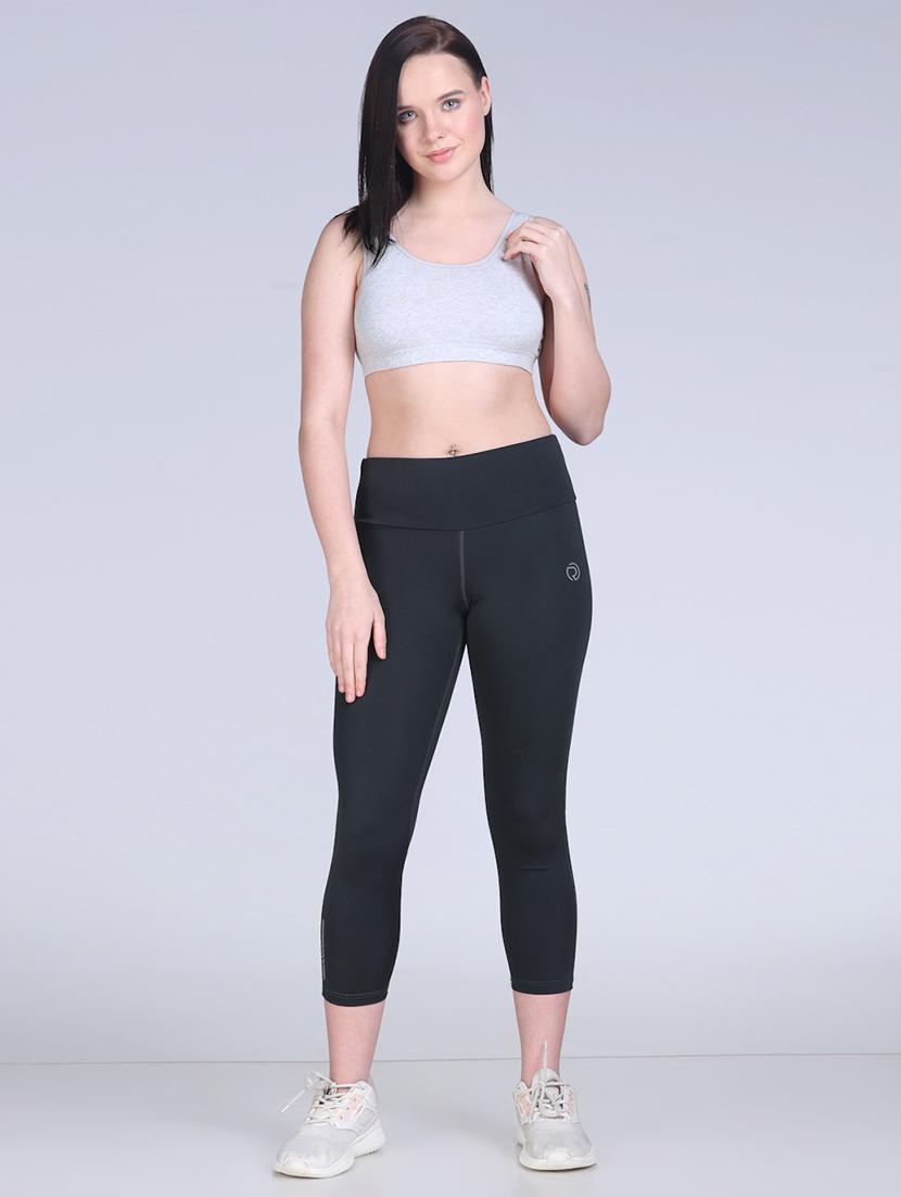 grey melange cotton sports bra - 21981230 - Standard Image - 4