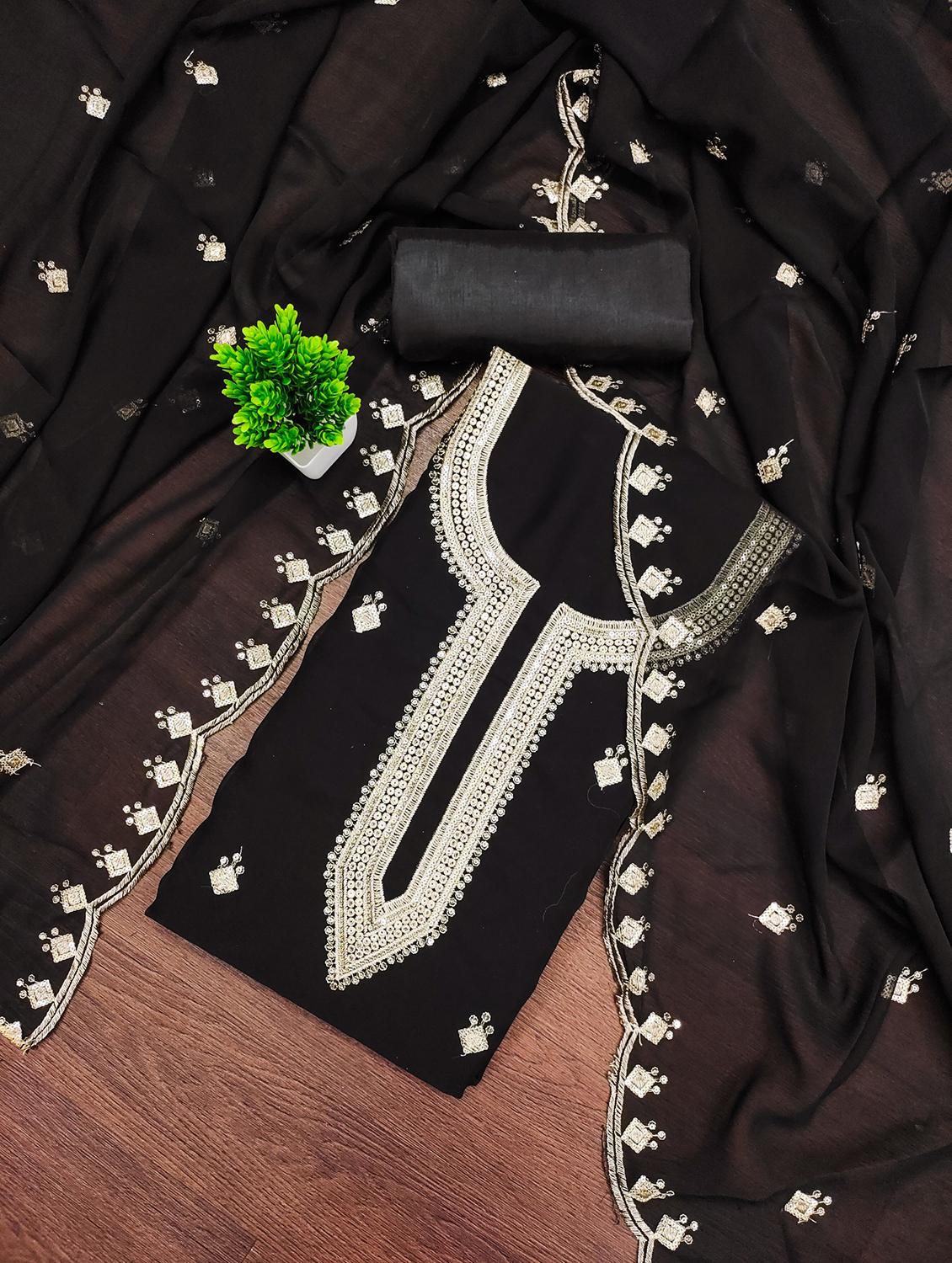 women embroidered unstitched suit set - 21981238 -  Zoom Image - 0