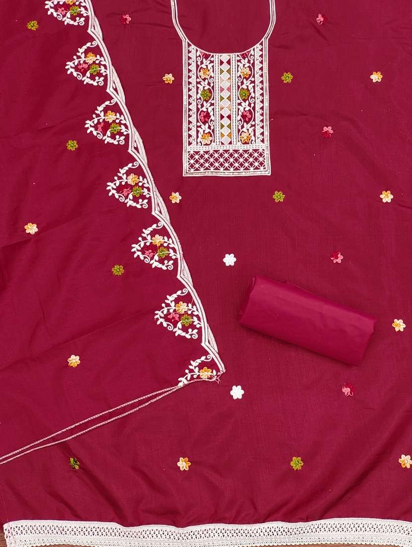 women embroidered unstitched suit set - 21981252 -  Standard Image - 1
