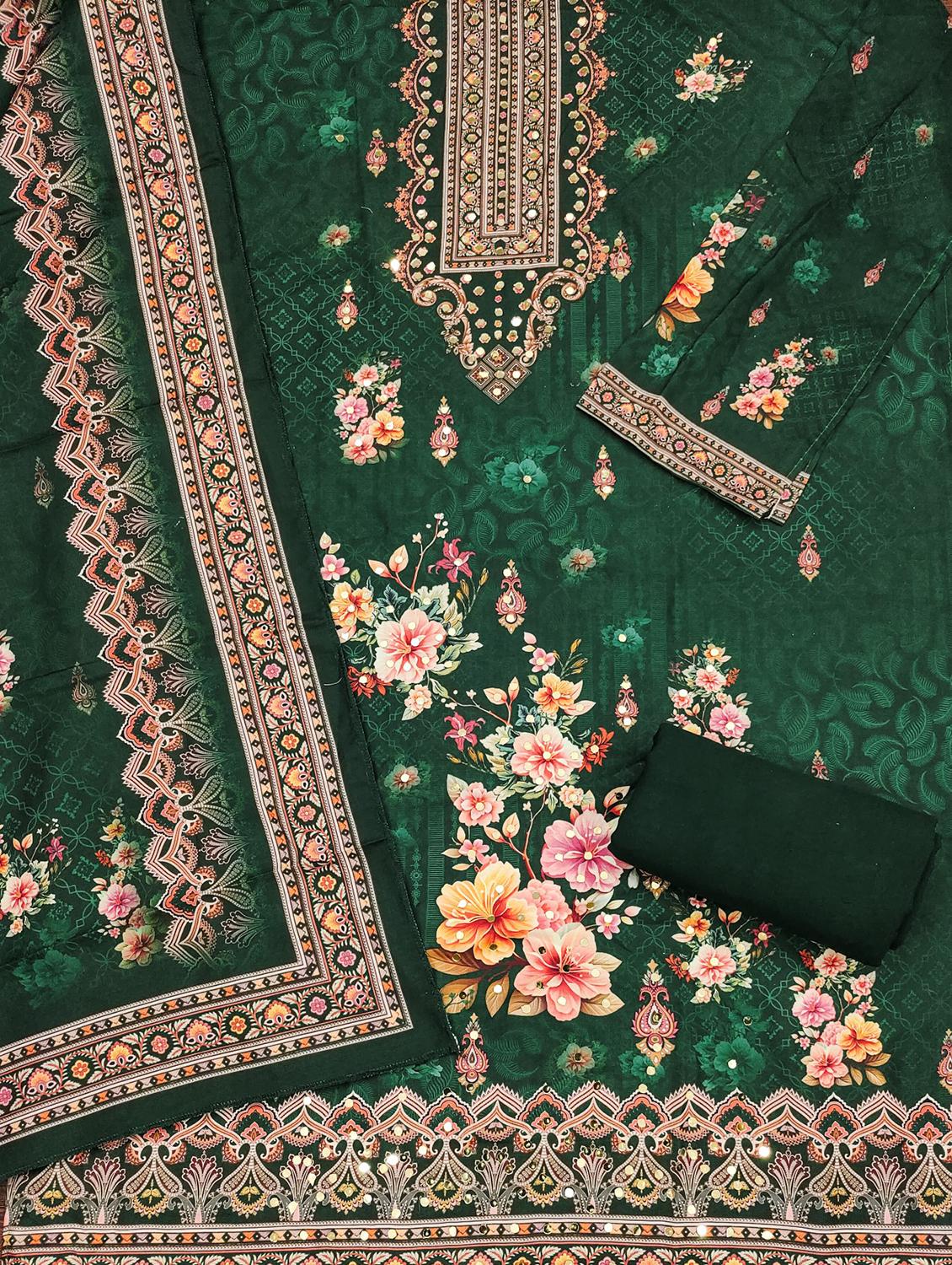 women floral print unstitched suit set - 21981293 -  Standard Image - 1