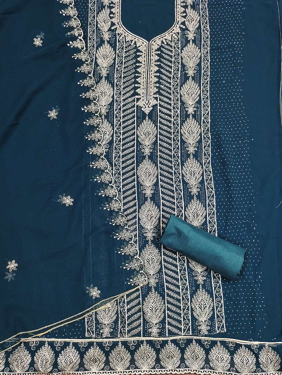 women embroidered unstitched suit set - 21981323 -  Standard Image - 1