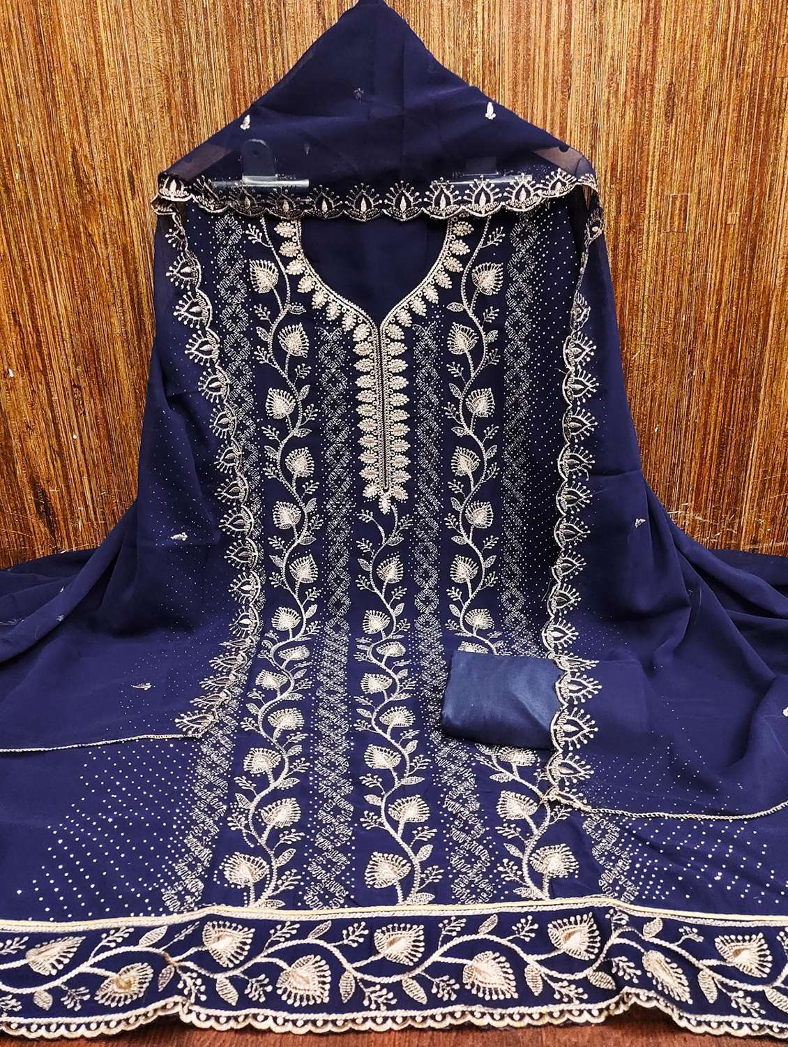 women embroidered unstitched suit set - 21981328 -  Standard Image - 1