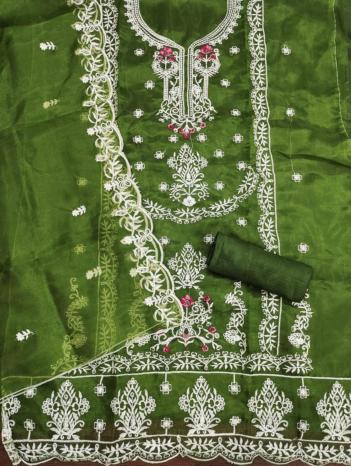 women embroidered unstitched suit set - 21981413 - Standard Image - 1