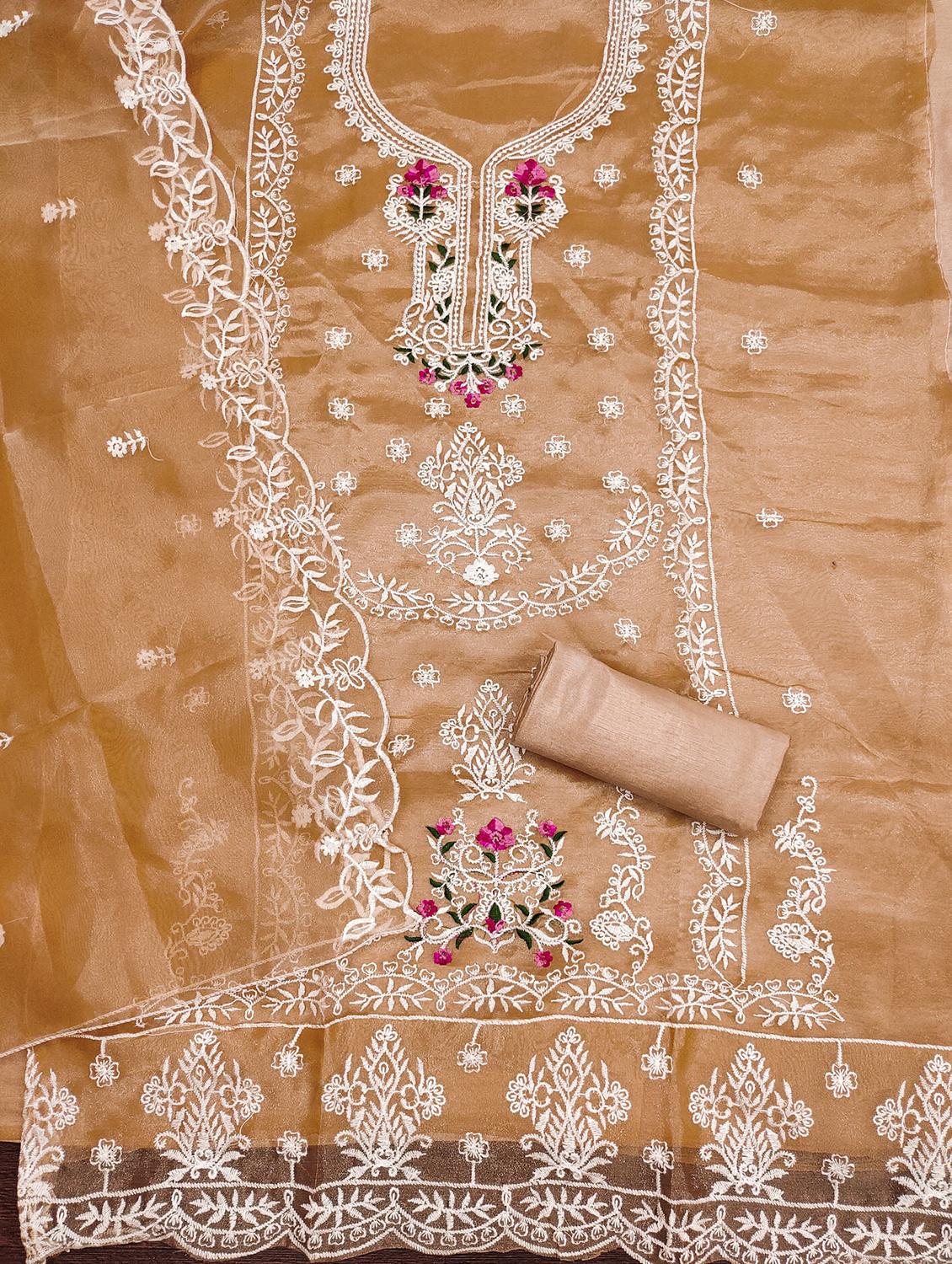 women embroidered unstitched suit set - 21981414 - Standard Image - 1