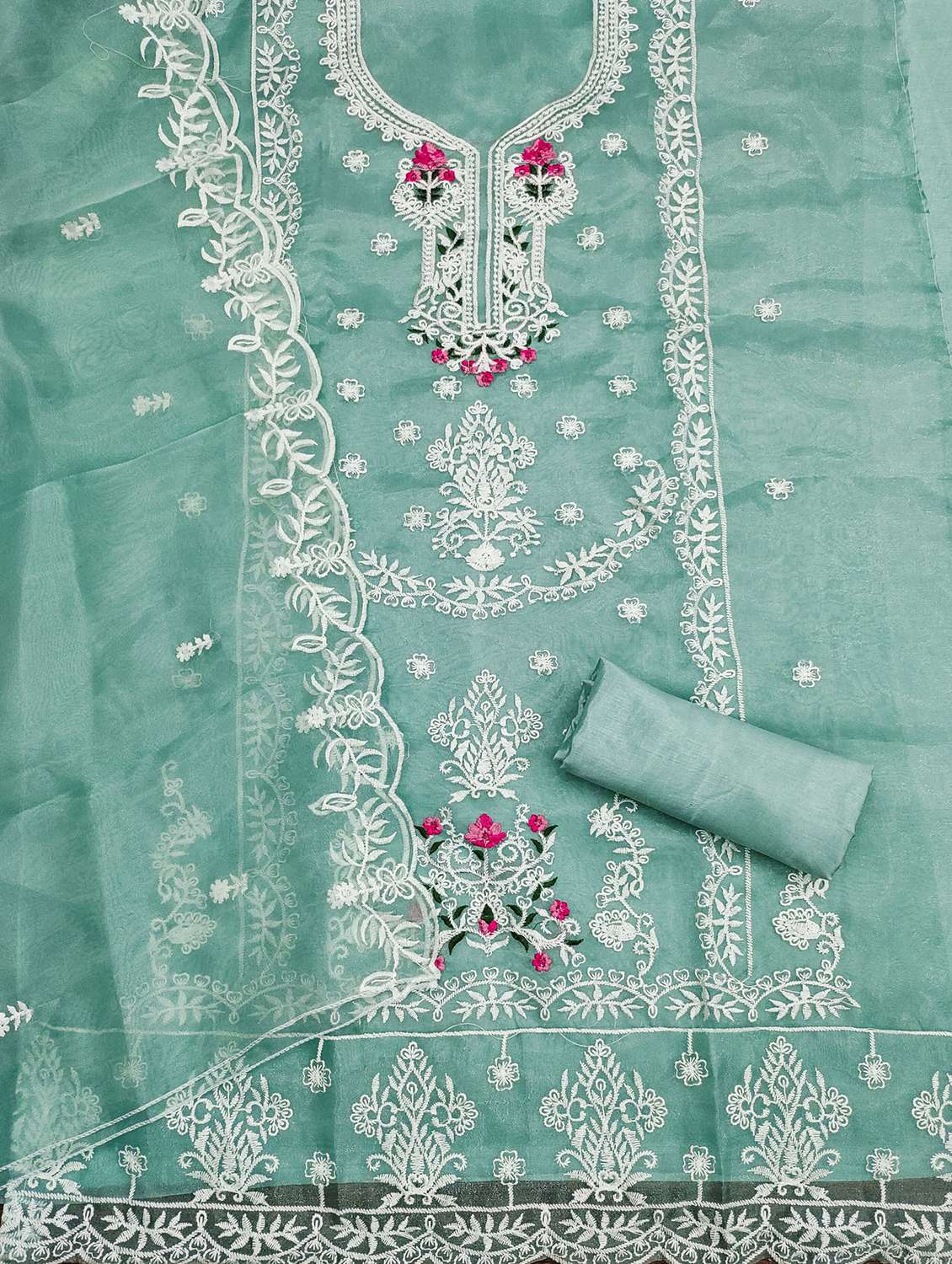 women embroidered unstitched suit set - 21981415 -  Standard Image - 1