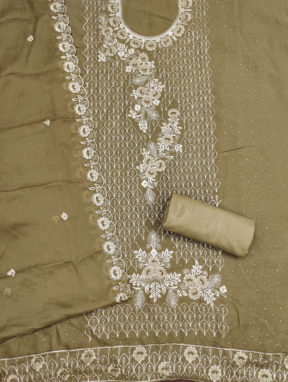 women embroidered unstitched suit set - 21981420 -  Standard Image - 1