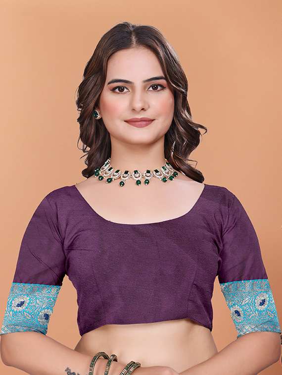 women self design banarasi saree with blouse - 21981427 - Standard Image - 4