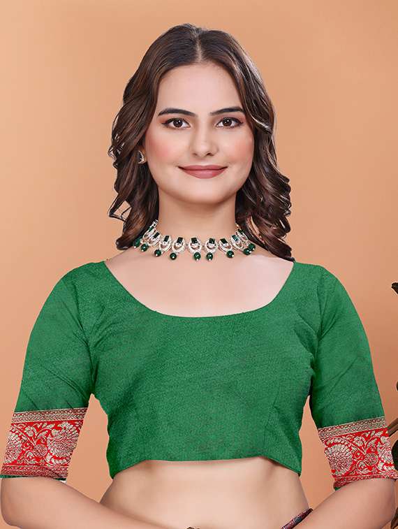 women self design banarasi saree with blouse - 21981428 -  Standard Image - 4