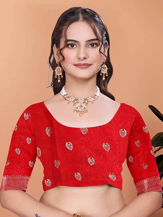 women bandhani printed bordered saree with blouse - 21981463 -  Standard Image - 4