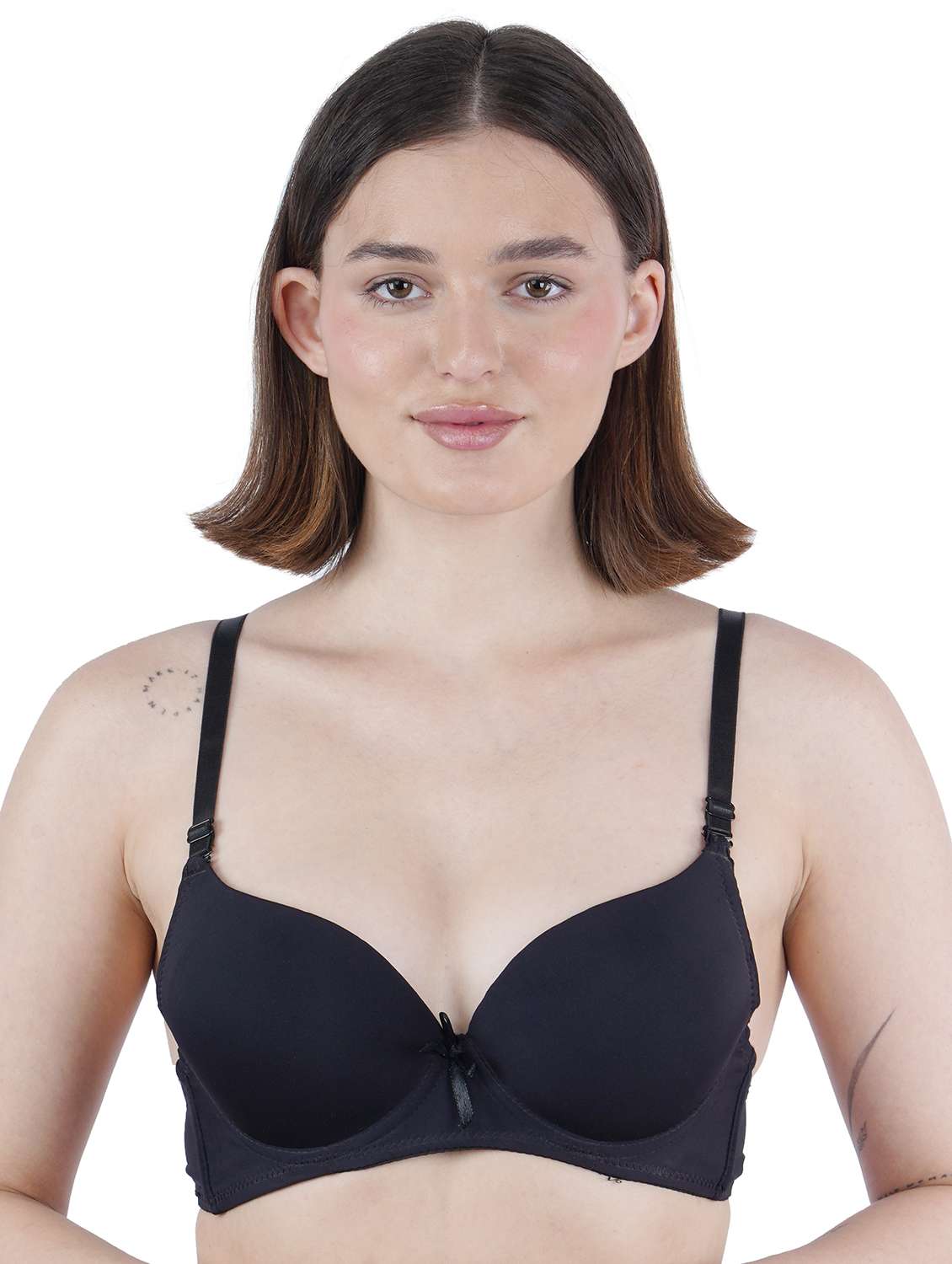 women black solid underwierd push up bra