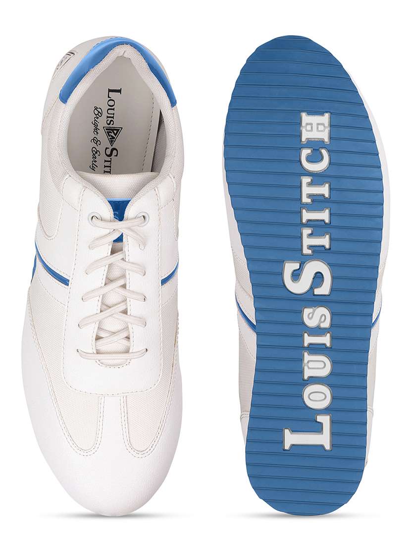 men white solid lace up sneaker - 21981507 -  Standard Image - 4