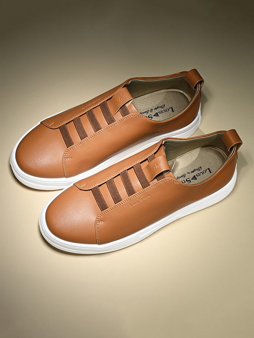 men solid brown slip on sneaker - 21981508 -  Standard Image - 1