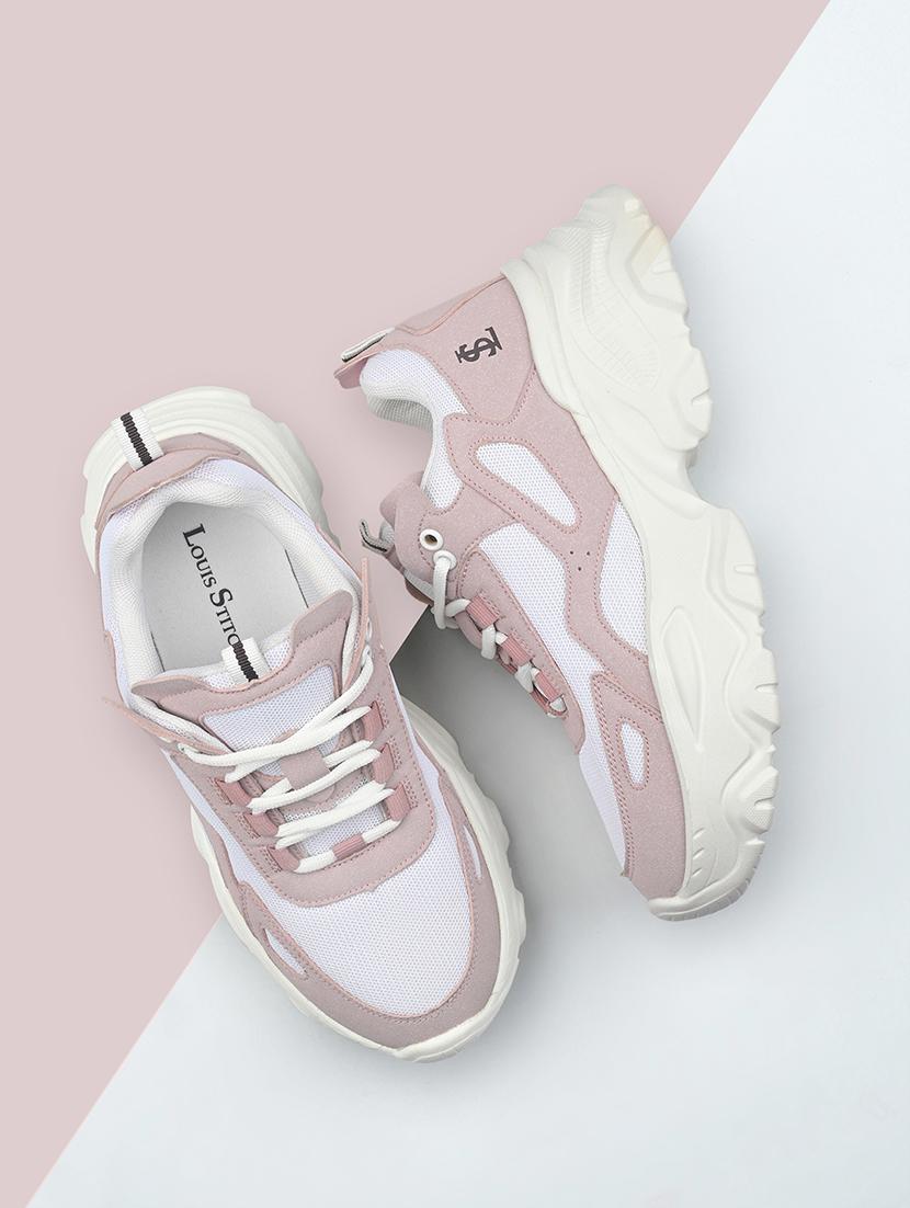 women pink lace-up sneaker - 21981510 - Standard Image - 1