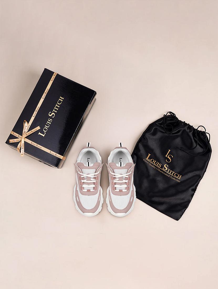 women pink lace-up sneaker - 21981510 - Standard Image - 4