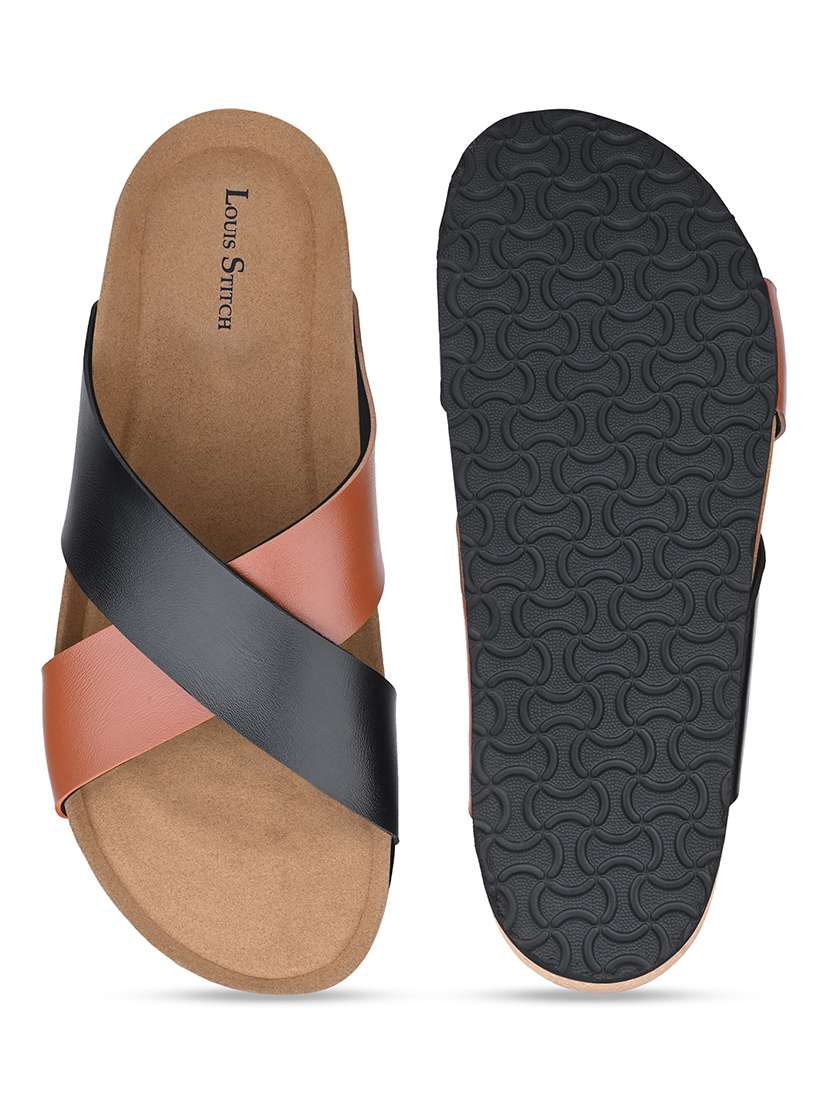 men tan slip on sandal - 21981515 -  Standard Image - 4