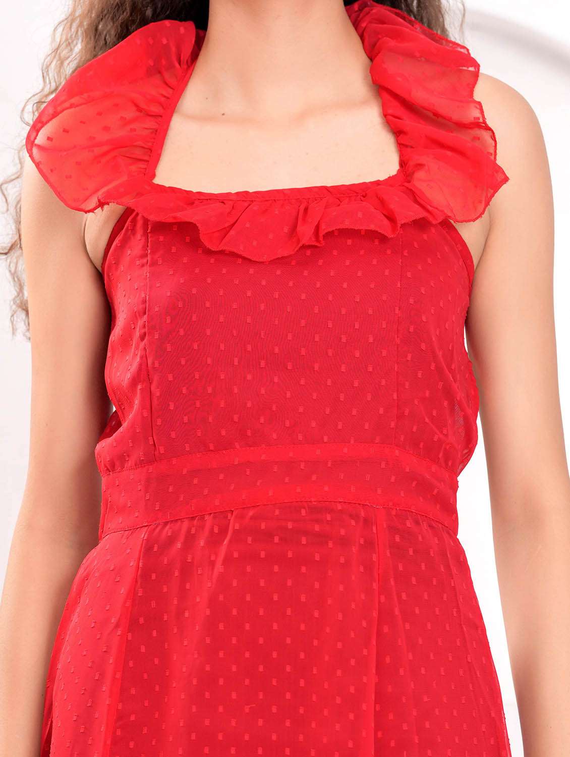 women self designed halter neck backless dress - 21981549 - Standard Image - 4