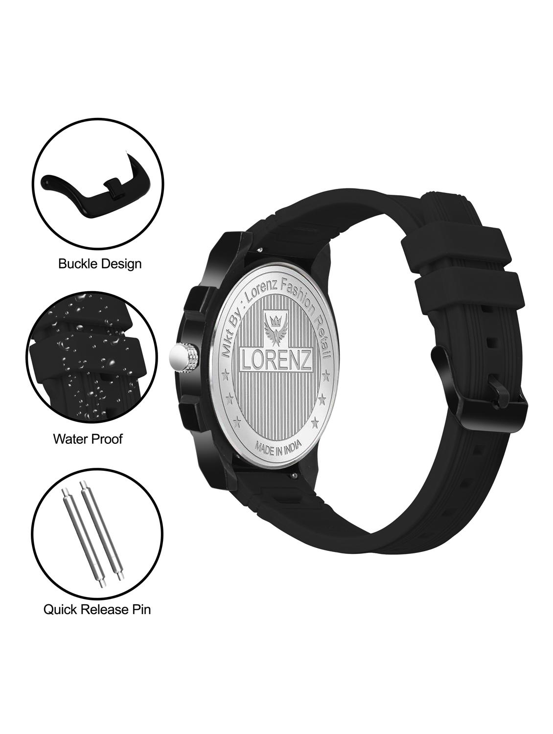men's black dial sporty casual watch - 21981557 - Standard Image - 4