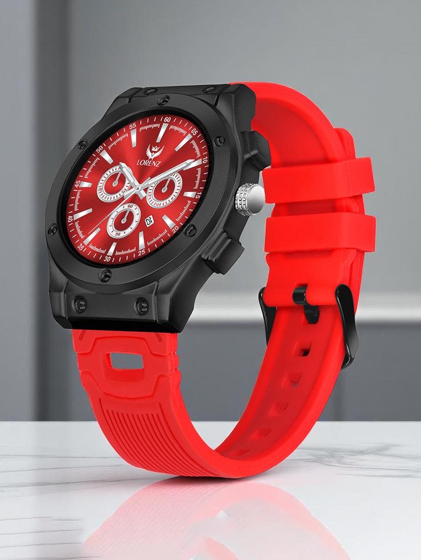 men sporty analog watch with silicone strap - 21981559 -  Zoom Image - 0