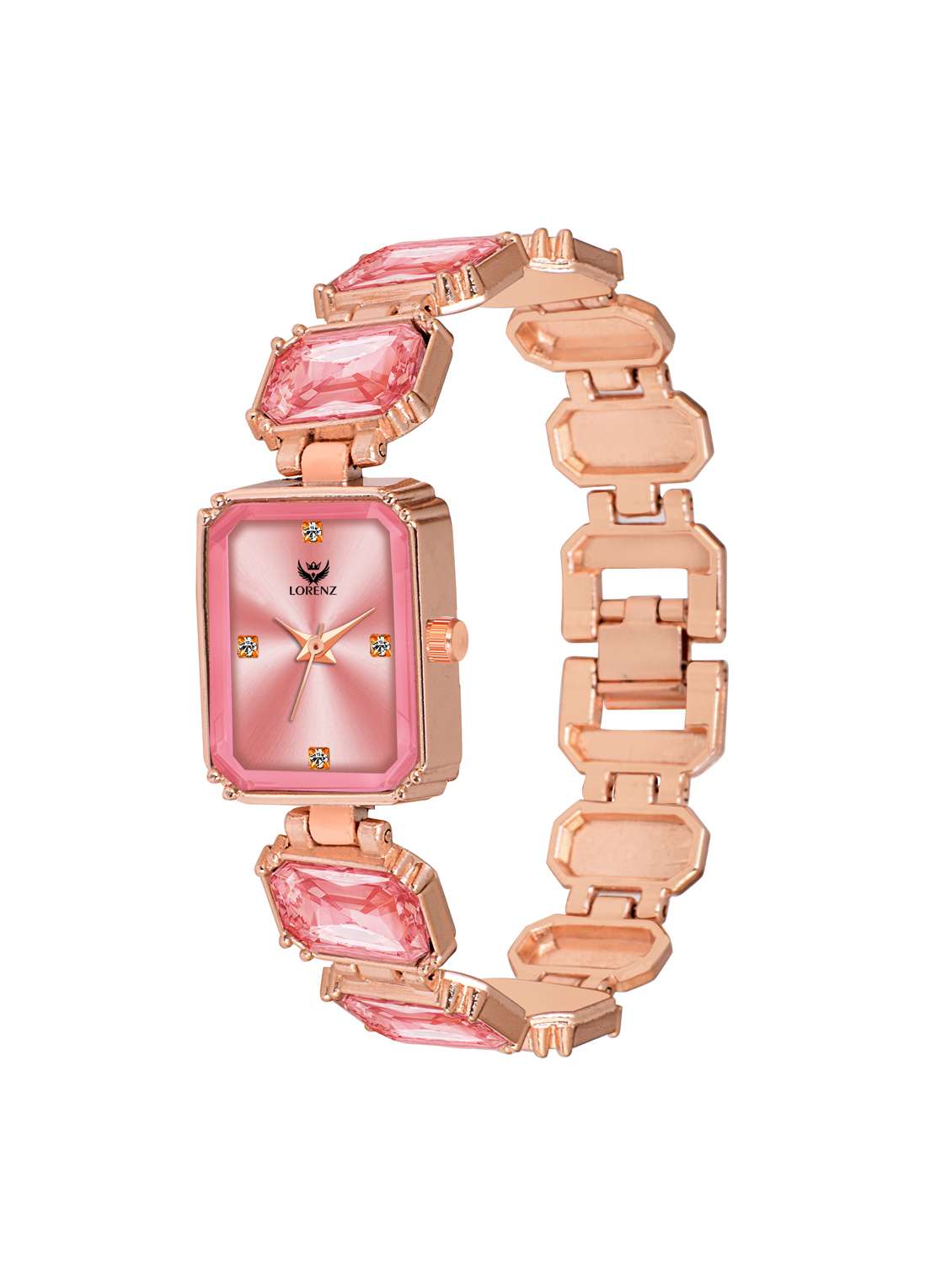 women rose gold dial bracelet watch - 21981563 - Standard Image - 1
