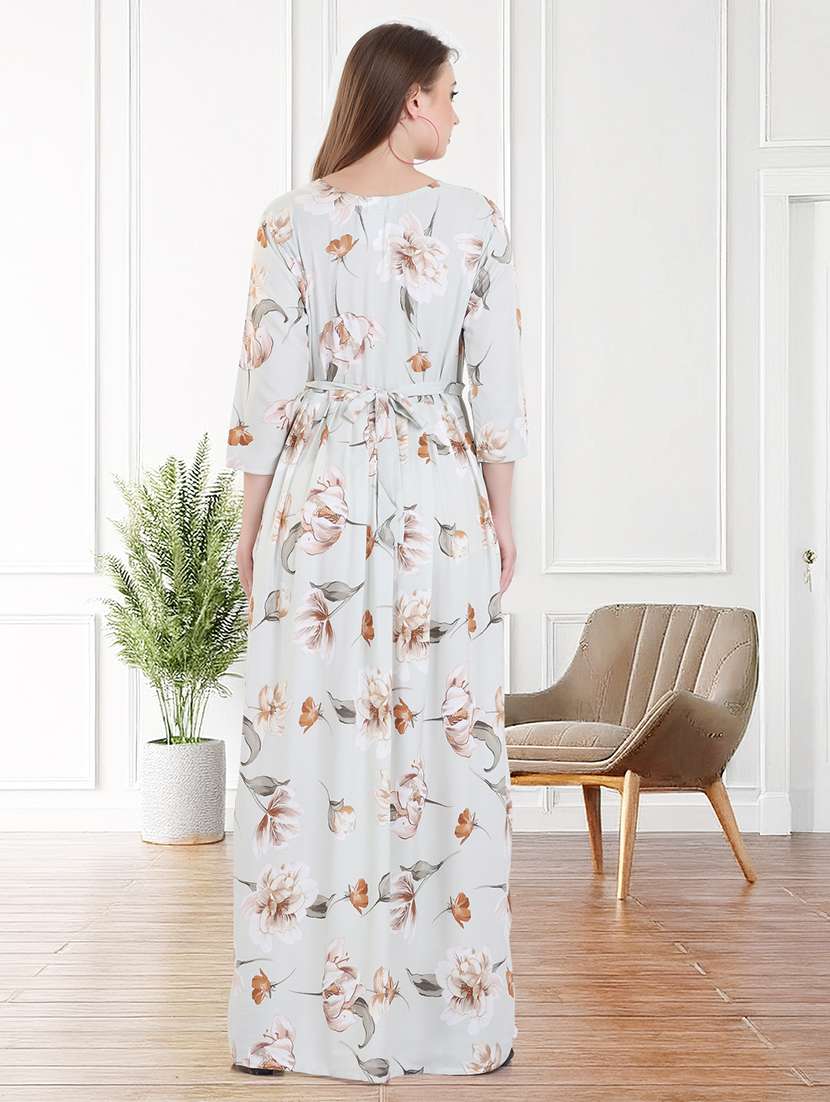 women printed long sleeve maternity wear nighty - 21981623 -  Standard Image - 4