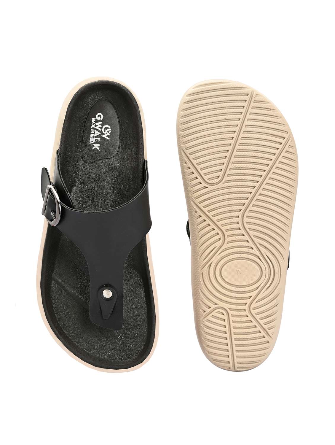 men solid toe separator sandal - 21981676 -  Standard Image - 4