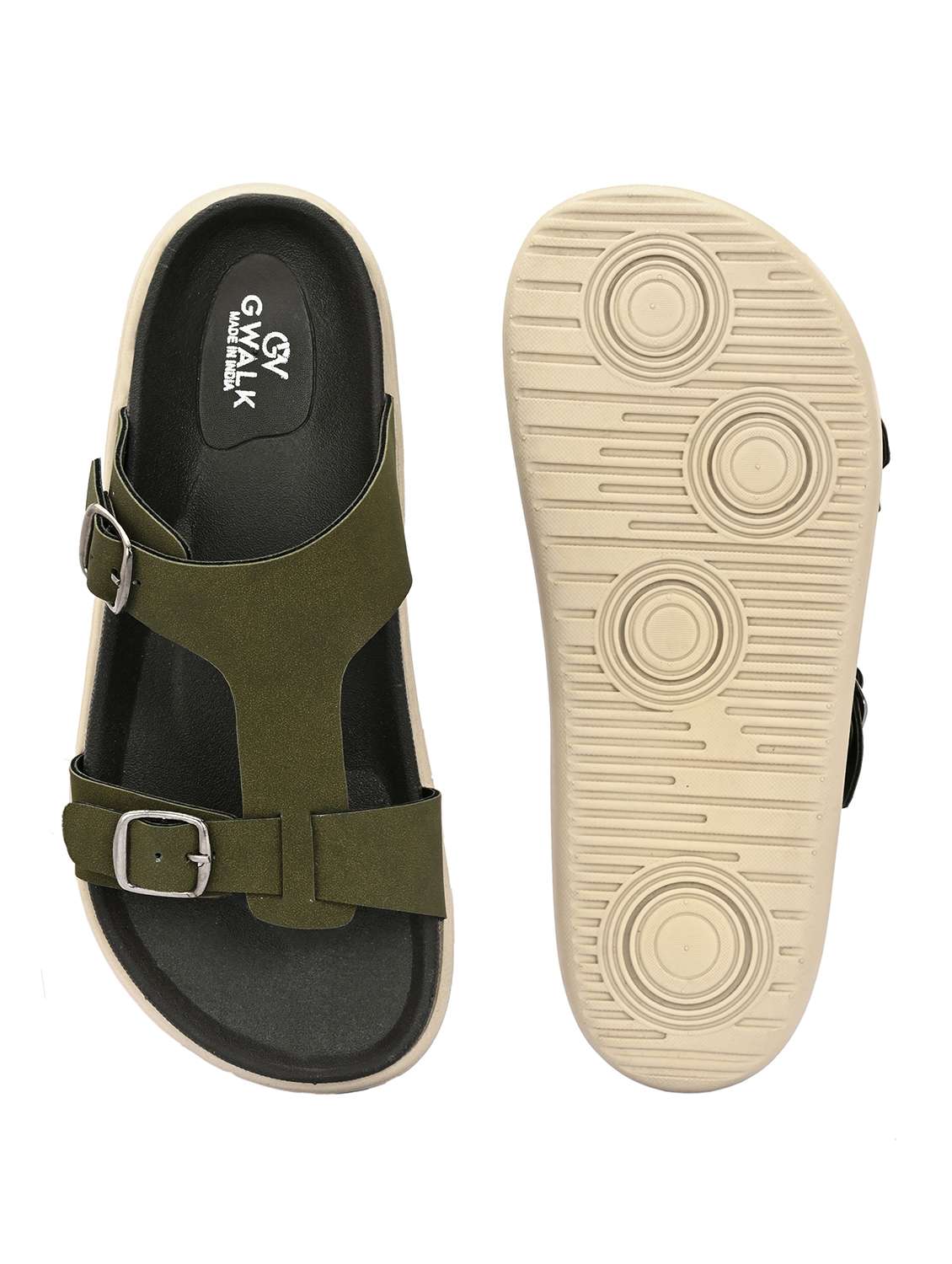 men solid slip on sandal - 21981680 -  Standard Image - 4