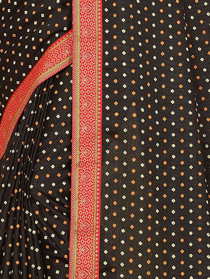 women printed bordered saree with blouse - 21981712 -  Standard Image - 4