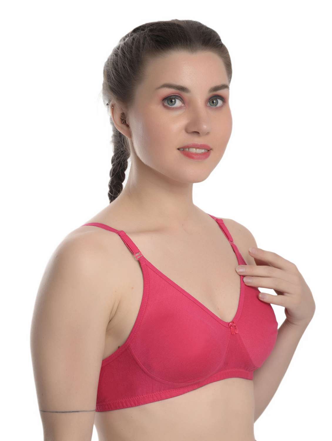 women pack of 3 solid lightly padded t-shirt bra - 21981730 -  Standard Image - 1
