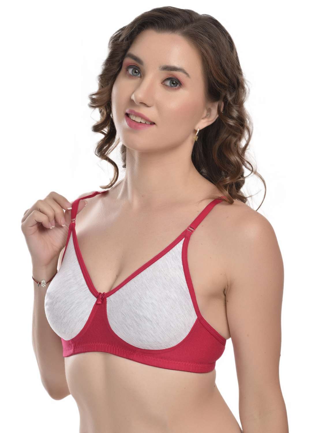 women pack of 3 color blocked t-shirt bra - 21981733 -  Standard Image - 1