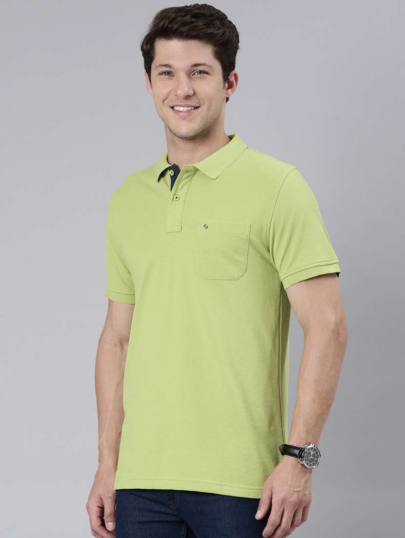 men solid short sleeve regular fit polo t-shirt - 21981856 -  Standard Image - 1