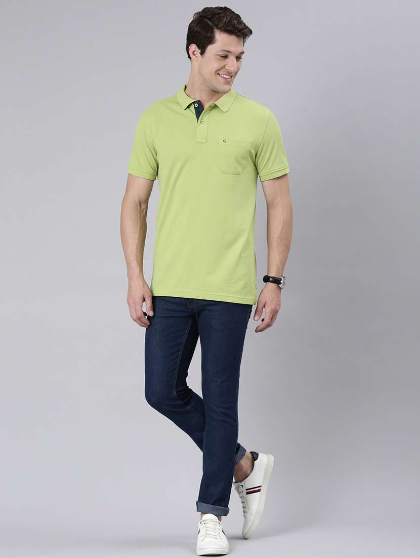 men solid short sleeve regular fit polo t-shirt - 21981856 -  Standard Image - 4