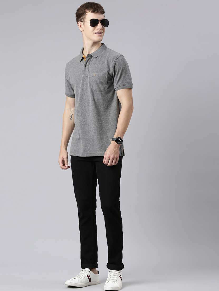 men solid short sleeve regular fit polo t-shirt - 21981857 -  Standard Image - 4