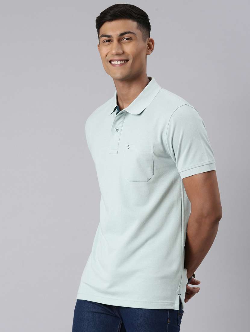 men solid short sleeve regular fit polo t-shirt - 21981859 -  Standard Image - 1