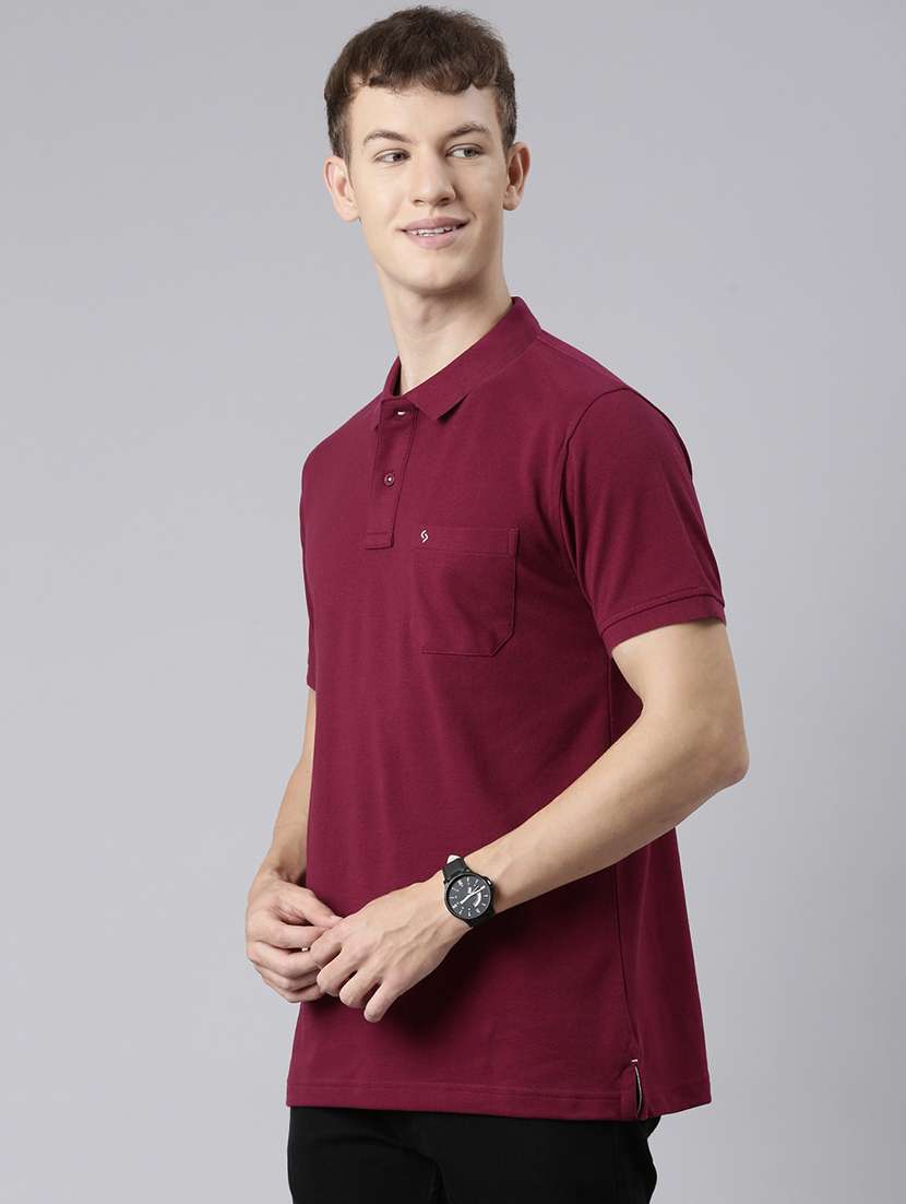 men solid short sleeve regular fit polo t-shirt - 21981860 -  Standard Image - 1