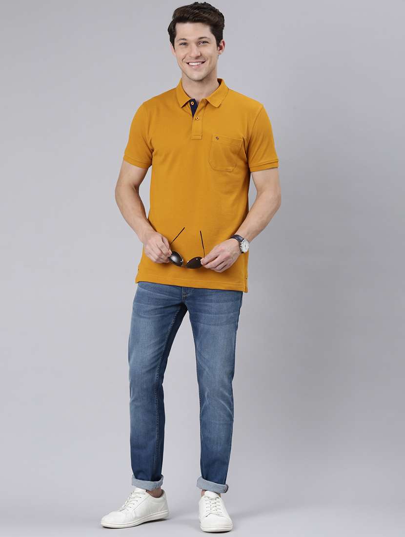 men solid short sleeve regular fit polo t-shirt - 21981861 -  Standard Image - 4