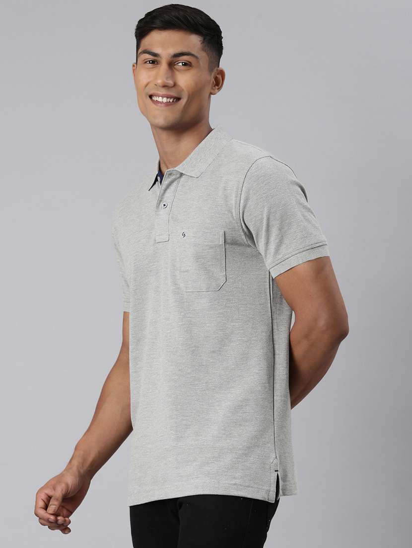 men solid short sleeve regular fit polo t-shirt - 21981862 -  Standard Image - 1