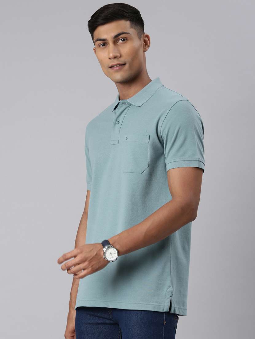 men solid short sleeve regular fit polo t-shirt - 21981863 -  Standard Image - 1