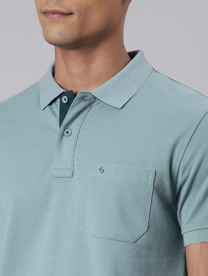 men solid short sleeve regular fit polo t-shirt - 21981863 -  Standard Image - 4